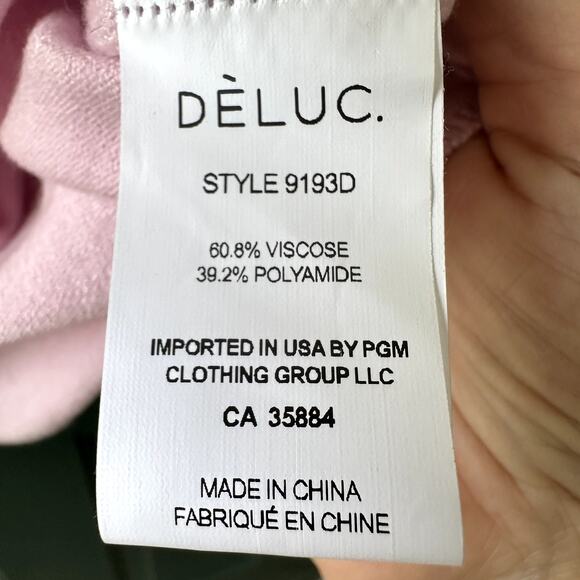 NWT Deluc Myrica Turtleneck Cap Sleeve Sweater Sz L Soft Petal Pastel Pink - Picture 8 of 8